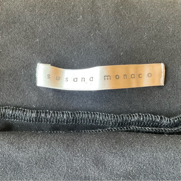 Susana Monaco Black Top off the shoulder quarter length sleeves - Picture 7 of 8